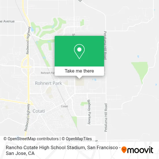 Rancho Cotate High School Stadium map