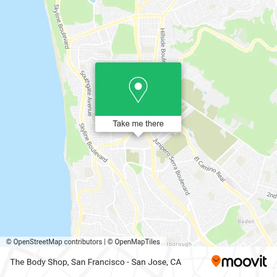 The Body Shop map