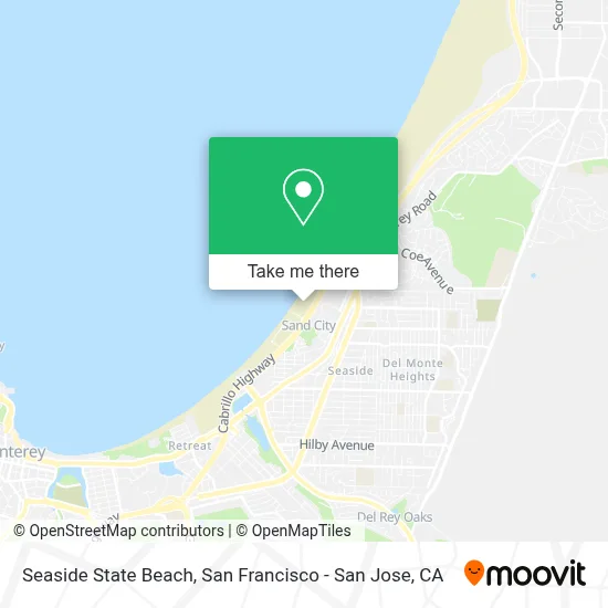 Seaside State Beach map