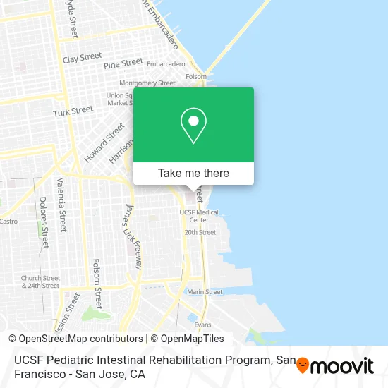 UCSF Pediatric Intestinal Rehabilitation Program map