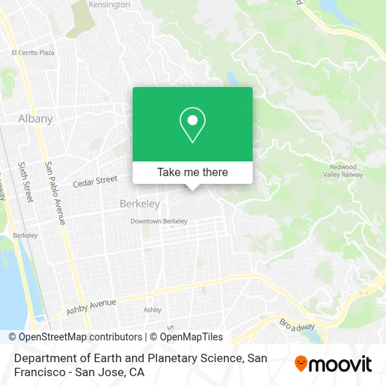 Department of Earth and Planetary Science map