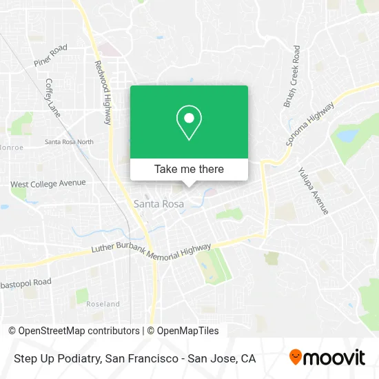 Step Up Podiatry map