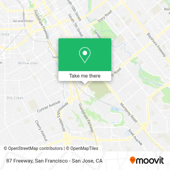 87 Freeway map