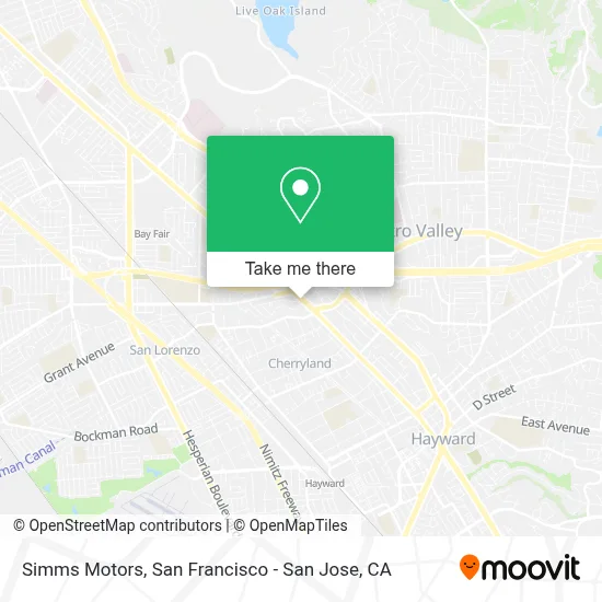 Simms Motors map