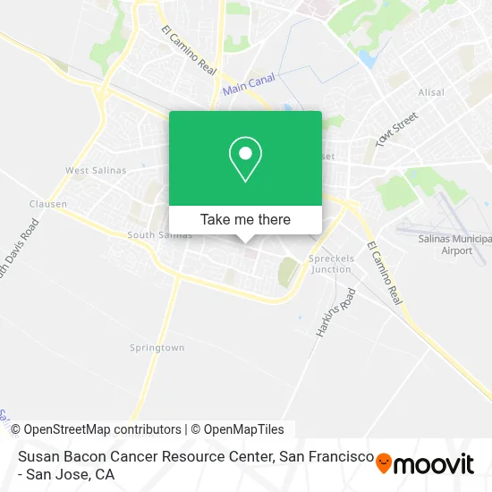 Susan Bacon Cancer Resource Center map