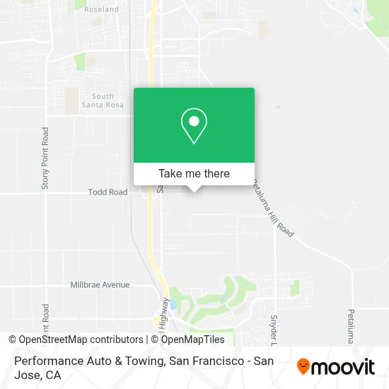 Performance Auto & Towing map