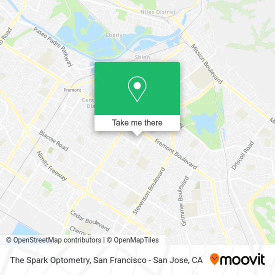 The Spark Optometry map