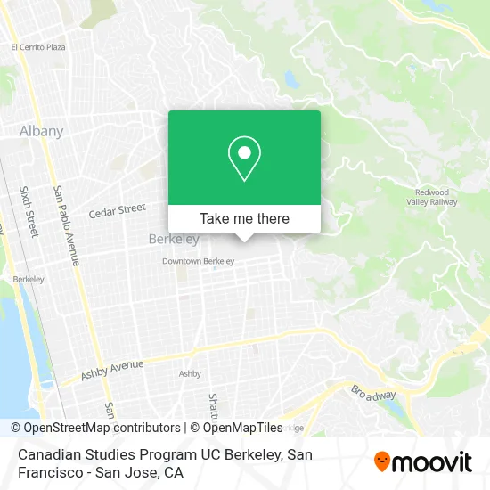 Canadian Studies Program UC Berkeley map