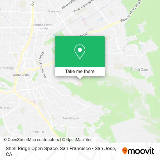 Shell Ridge Open Space map