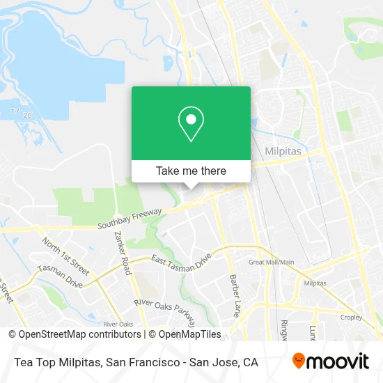 Tea Top Milpitas map