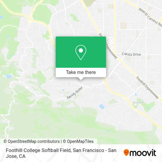 Foothill College Softball Field map