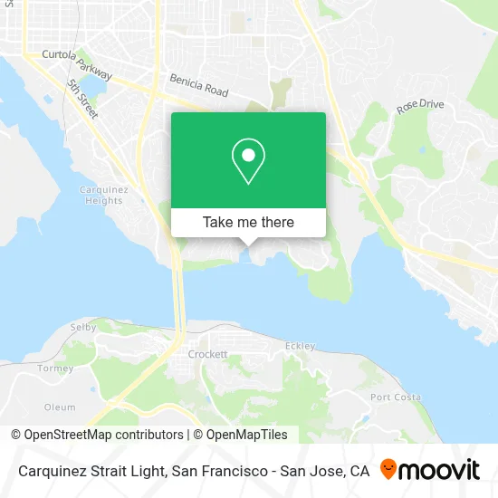 Carquinez Strait Light map