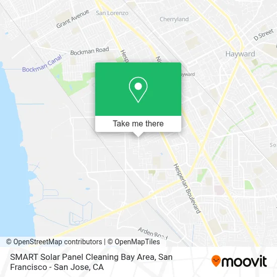 SMART Solar Panel Cleaning Bay Area map