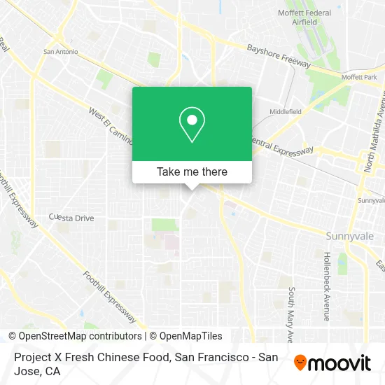 Project X Fresh Chinese Food map