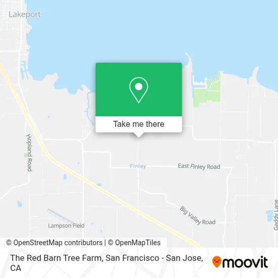 The Red Barn Tree Farm map