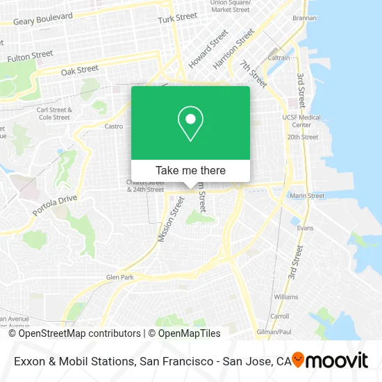Exxon & Mobil Stations map