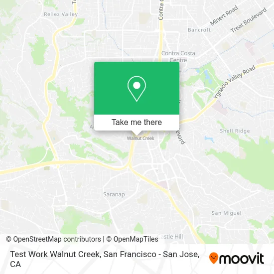 Test Work Walnut Creek map