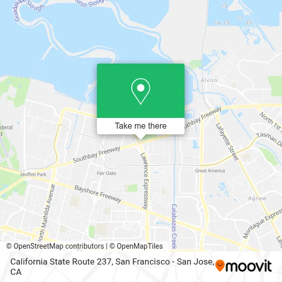 California State Route 237 map