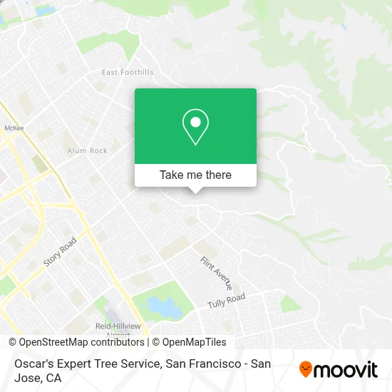 Oscar's Expert Tree Service map