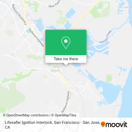 Lifesafer Ignition Interlock map