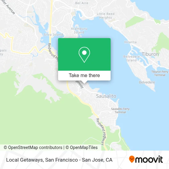 Local Getaways map