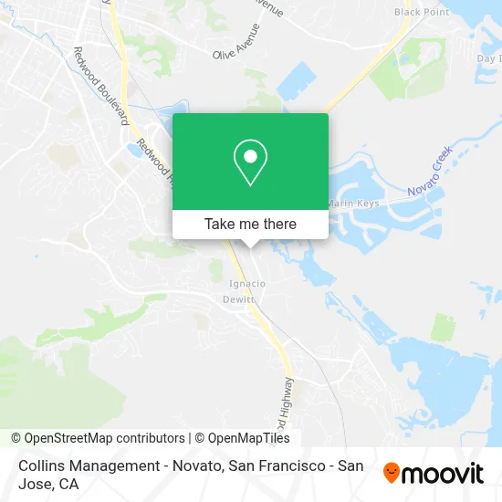 Collins Management - Novato map