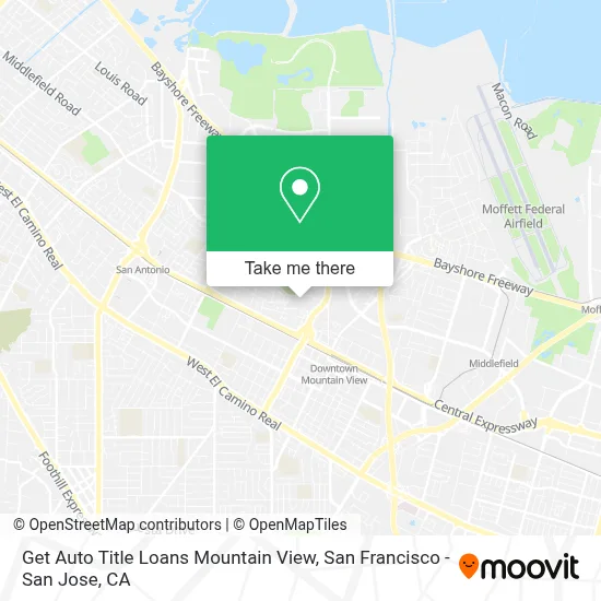 Get Auto Title Loans Mountain View map