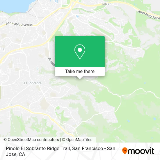 Pinole El Sobrante Ridge Trail map