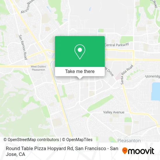 Round Table Pizza Hopyard Rd map