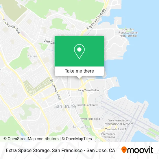 Extra Space Storage map