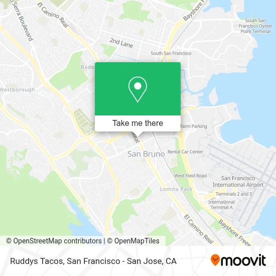 Ruddys Tacos map