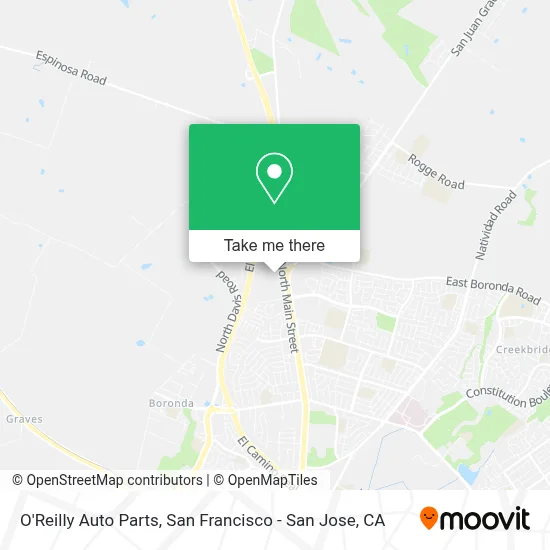 O'Reilly Auto Parts map