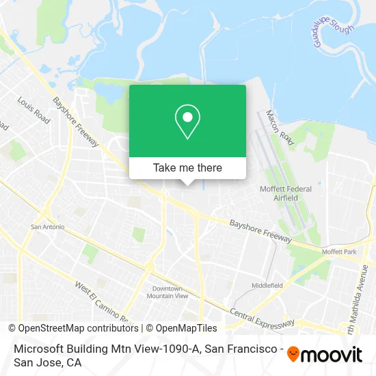 Microsoft Building Mtn View-1090-A map