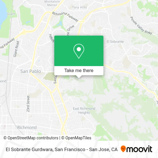 El Sobrante Gurdwara map
