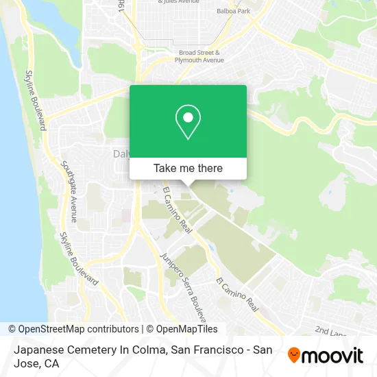 Japanese Cemetery In Colma map