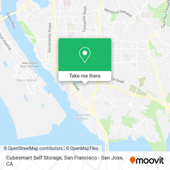 Cubesmart Self Storage map