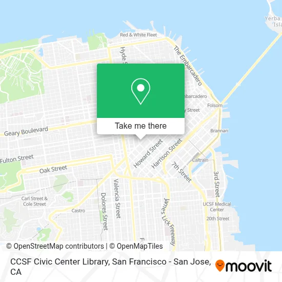 CCSF Civic Center Library map