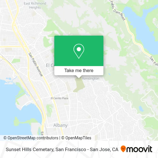 Sunset Hills Cemetary map