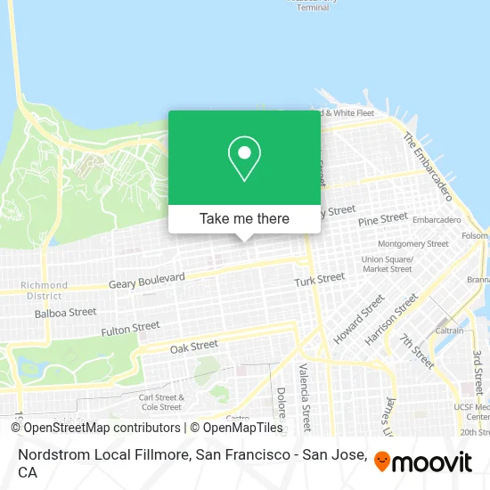 Nordstrom Local Fillmore map
