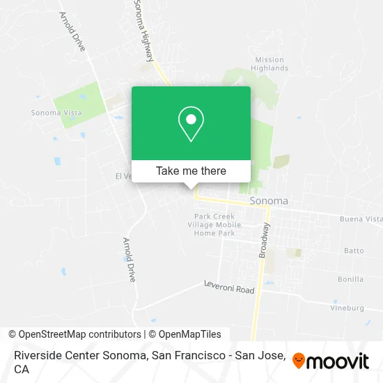 Riverside Center Sonoma map