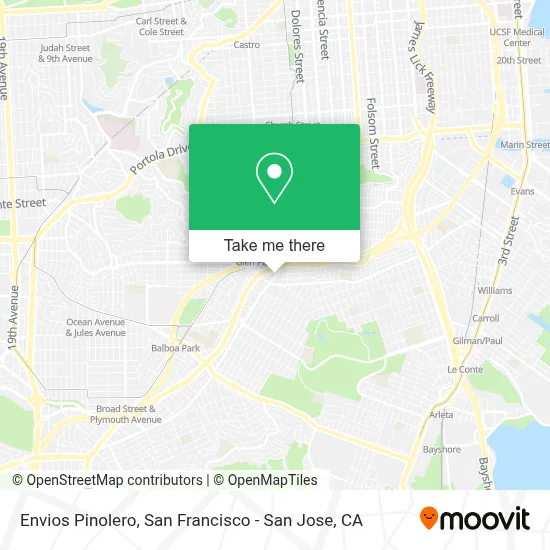 Envios Pinolero map
