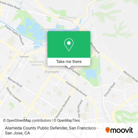 Alameda County Public Defender map