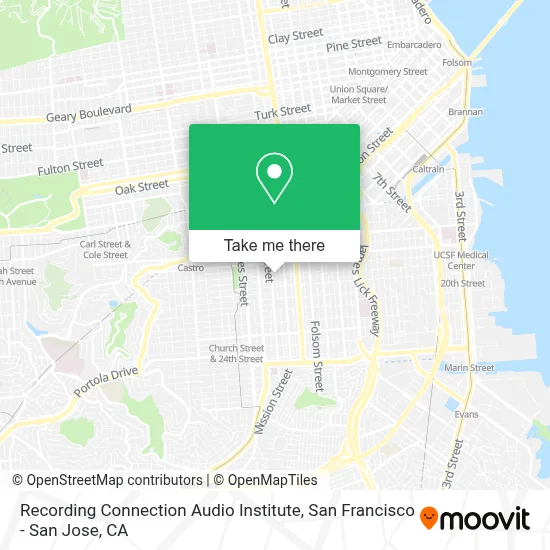Recording Connection Audio Institute map