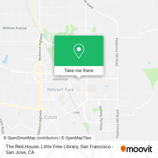 The Red House, Little Free Library map