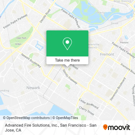Advanced Fire Solutions, Inc. map