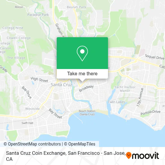 Santa Cruz Coin Exchange map