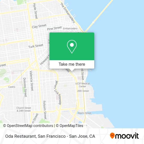 Oda Restaurant map