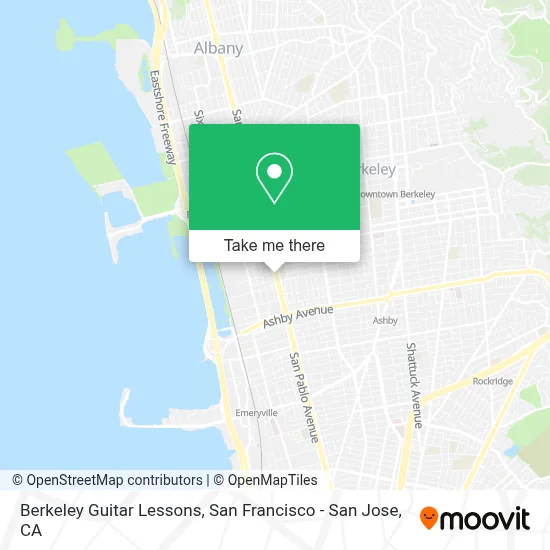 Berkeley Guitar Lessons map