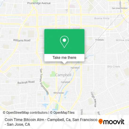 Coin Time Bitcoin Atm - Campbell, Ca map