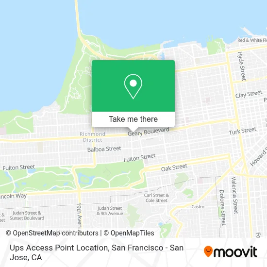 Ups Access Point Location map